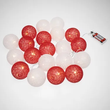 Тайские фонарики Магия 3,5 м, прозрачный ПВХ, 20 LED, теплый белый, питание 2 х АА (батарейки не в комплекте) | 303-088 | NEON-NIGHT