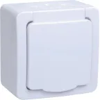 Гермес PLUS Розетка с заземлением наружная с крышкой IP54