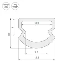 Профиль WPH-LINE-1210R-2000 OPAL (ARL, Пластик)