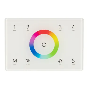 Панель Sens SMART-P83-RGB White (230V, 4 зоны, 2.4G) (Arlight, IP20 Пластик, 5 лет) | 028402 | Arlight