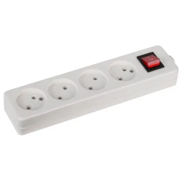 Колодка 4гн, без зазeмл, с выкл (10/40/960) K-4s