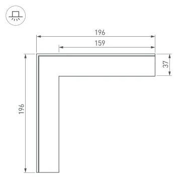 Угол SL-LINIA32-FANTOM внешний (ARL, Металл)