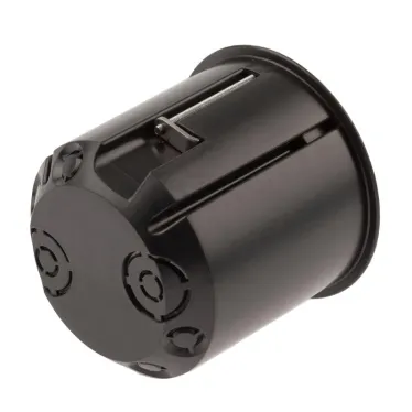 Коробка установочная KUP-73-73-m-black для полых стен саморезы металлические лапки черная IP20