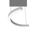 Светодиодный светильник Enso C 810х405х40 мм 29 Вт 3000 К подвесной RAL9003 белый матовый с рассеивателем опал | V1-R0-0C524-30000-2002930 | VARTON