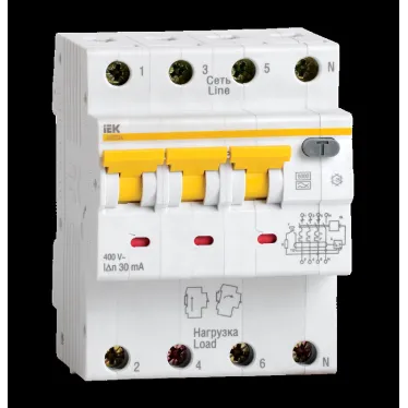 Выключатель автоматический дифференциальный 34 C6 10мА