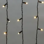 Гирлянда светодиодная Айсикл (Бахрома) 4,8х0,6 м, эффект мерцания, черный провод, 230 В, диоды теплый белый, 176 LED | 255-176 | NEON-NIGHT