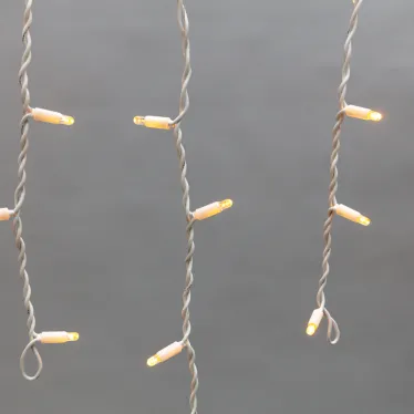 Гирлянда Айсикл (бахрома) светодиодный, 4,0 х 0,6 м, белый провод "КАУЧУК", 230 В, диоды желтые, 128 LED | 255-201 | NEON-NIGHT