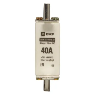 Вставка плавкая ППН-33 100/40А габарит 00С