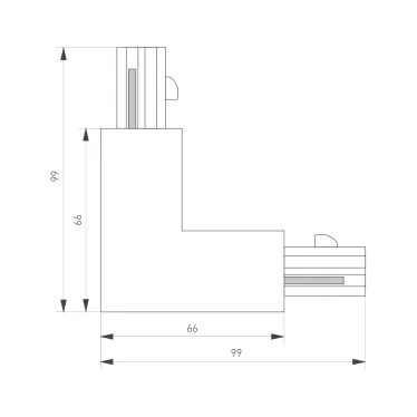 Коннектор угловой LGD-4TR-CON-L-EXT-WH (C) (Arlight, IP20 Пластик, 3 года) | 024718 | Arlight