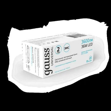 Светильник промышленный линейный ДСП 36 Вт 3600 лм 4000К AC 220В IP65 1170х60х55мм матовый сквозная проводка соеденяется в линию UNIVERSAL Gauss