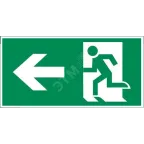 Пиктограмма (наклейка) "ФИГУРА / СТРЕЛКА ВЛЕВО" 180х90мм для авар-эвакуац св-ка Compact | V5-EM04-60.004.019 | VARTON