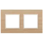 Рамка на 2 поста, дерево, Эра Elegance, клён+сл.кость, 14-5302-11