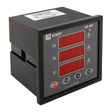 Амперметр AD-963 цифровой на панель (96х96) трехфазный PROxima