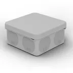 Коробка распаячная для прямого монтажа ОУ, HF, 80х80х40 мм, IP67 (мембранные вводы)