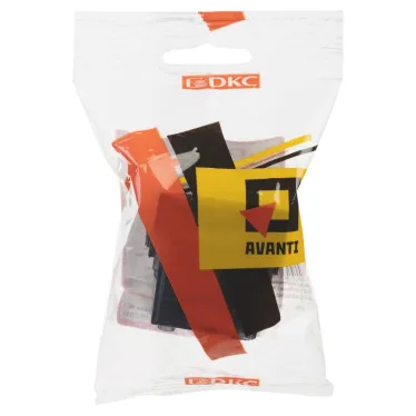 Avanti Розетка с крышкой ''Черный квадрат'', 2P+E, с защитными шторками, 2 модульная