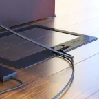 Лючок напольный 12 модулей черный RAL 9005