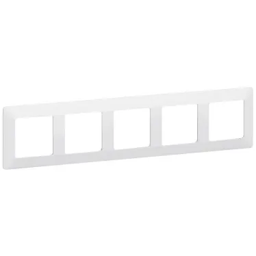 Valena LIFE Рамка 5 постов белая универсальная