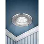 Светильник встраиваемый алюминиевый KL34 AL/SL/1 MR16, 12V, 50W хром