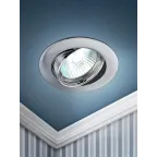 Светильник встраиваемый литой KL1A SN/1 поворотный, MR16, 12V, 50W, сатин никель