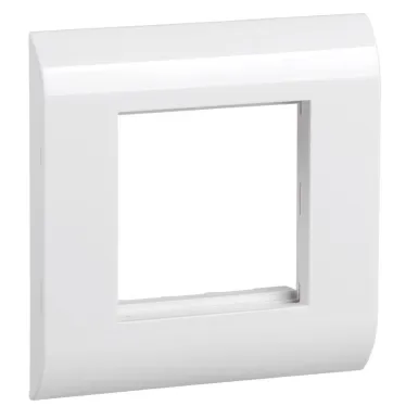 Рамка лицевая для модуля Mosaic 80х80мм пластиковый суппорт белая
