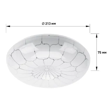 Светильник потолочный светодиодный Классик без ДУ SPB-6-12-4K Pautina 12Вт 4000K