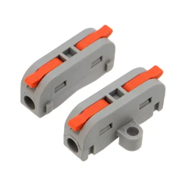 Клемма СМК 222-421P проходная 1 полюс, с монтажной площад (0,08-4 кв мм), серая, REXANT