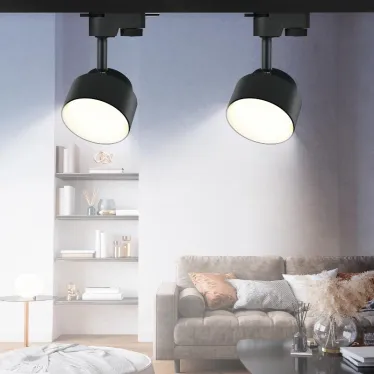 Светильник ттрековый однофазный TR16 GX53 BK под лампу черный ЭРА