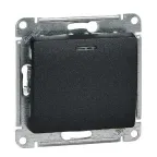 Выключатель одноклавишный, с подсветкой, схема 1А, в рамку, антрацит