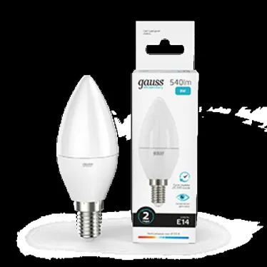 Лампа светодиодная LED 8 Вт 540 лм 4100К свеча нейтральный E14 AC 220В Elementary Gauss