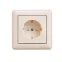 W59 Розетка скрытая с заземлением бежевая