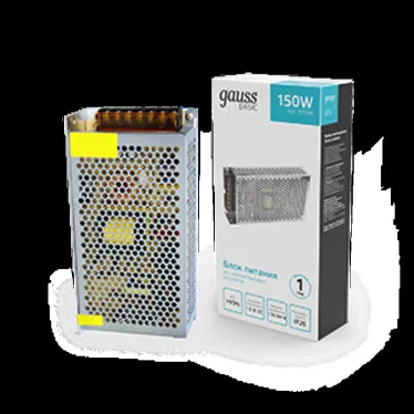 Блок питания для светодиодной ленты 150 Вт AC 176-264В Uвых 12В IP20 199х98х42мм Basic Gauss