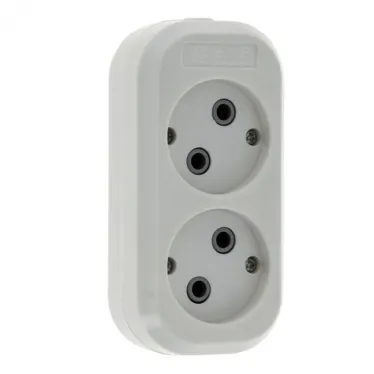 Колодка без заземления 2х10А 2.2кВт Эксперт