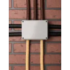 Коробка распаячная КМР-050-041 пылевлагозащитная 10 мембранных вводов уплотнительный шнур (150х110х70) PROxima