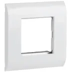 Рамка лицевая для модуля Mosaic 80х80мм металлический суппорт белая