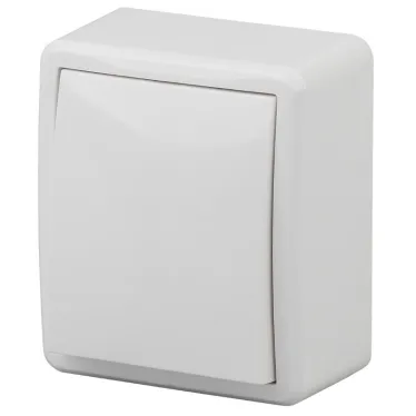 Выключатель, 10АХ-250В, ОУ, Эра Эксперт, Al+Cu, белый,11А-1201-01