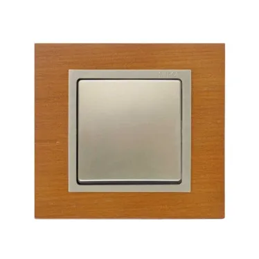 Рамка на 1 пост, S82N, дуб - шампань (дерево)