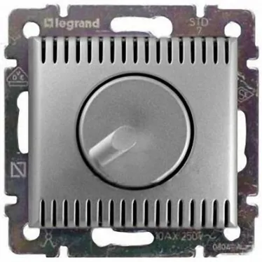 VALENA Светорегулятор поворотный 1000Вт алюминий