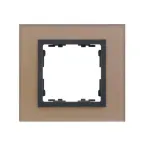 Рамка на 1 пост, S82N, медь - графит (стекло)