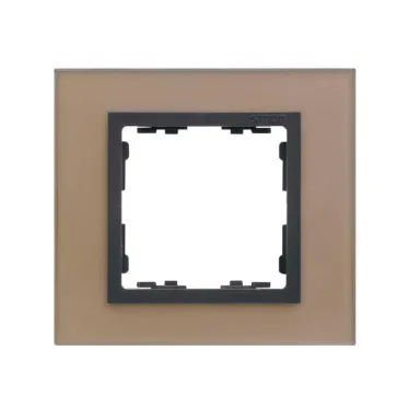 Рамка на 1 пост, S82N, медь - графит (стекло)