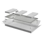 Дверь перфорированная 800мм шкафа 18U сер.