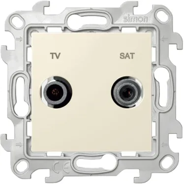 Розетка TV-SAT одиночная, слоновая кость