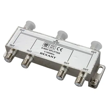 Делитель ТВ х 6 под F разъём 5-1000 МГц,