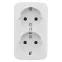 Розетка Минск 2-местная ОП 16А с заземлением белая