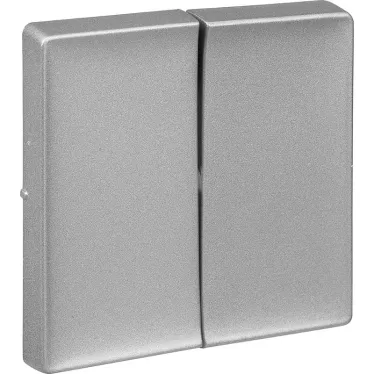 Valena LIFE Лицевая панель для двухклавишного выключателя Алюминий