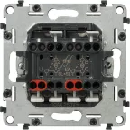 Valena ALLURE Переключатель двухклавишный 10АХ 250В с подсветкой С лицевой панелью Антрацит