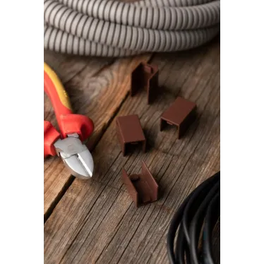 Соединитель (16х16) (4 шт) Plast под темное дерево