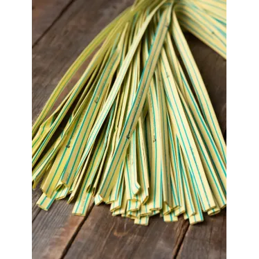 Трубка термоусаживаемая ТУТ нг 10/5 желто-зеленая в отрезках по 1м PROxima