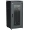 Шкаф сетевой 19' LINEA N 28U 600х800мм стеклянная передняя дверь черный