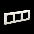 BRAVA Рамка 3 поста 6 модулей белая