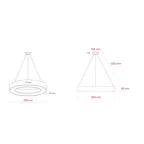 Светильник LED Geometria Ring SPO-133-W-40K-045 45Вт 4000K 3200Лм IP40 600х80 белый подвесной драйвер внутри